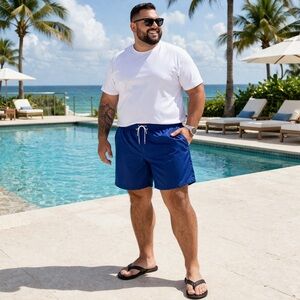 Men's Classic Swim Trunks in Royal Blue